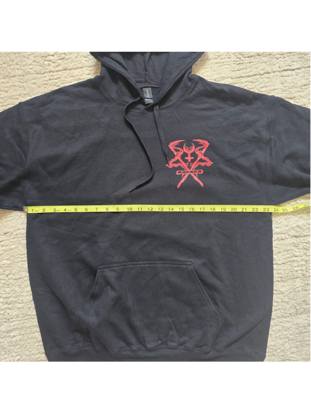 Lorna Shore Men's Black and Red Graphic Hoodie Size L - Picture 6 of 8